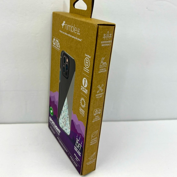 NIMBLE TECH FOR GOOD, iPhone 13 PRO PROTECTIVE CASE, BLACK AND WHITE COLORS - Picture 2 of 12